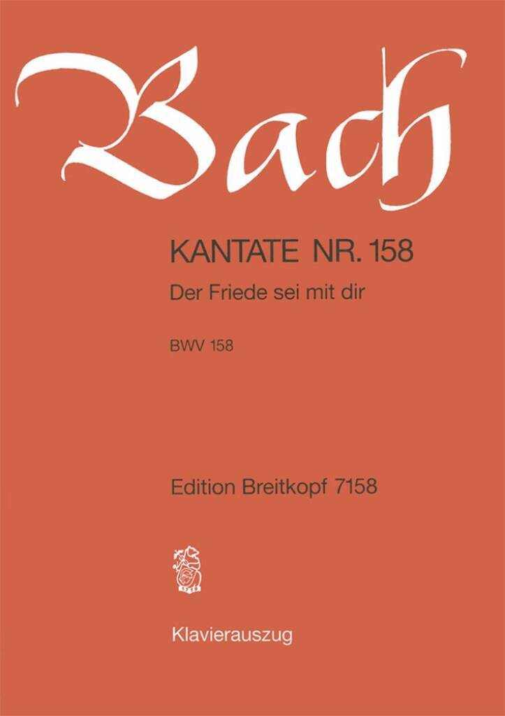 Книга CANTATA BWV 158 DER FRIEDE SEI MIT DIR B JOHANN SEBASTI BACH