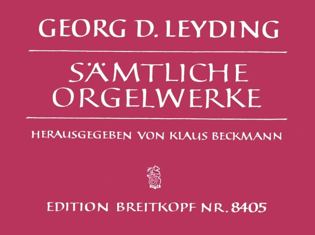 Книга COMPLETE ORGAN WORKS ORGEL GEORG DIETR LEYDING