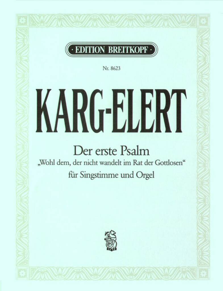 Kniha PSALM 1 HOHE STIMME ORGEL SIGFRID KARG-ELERT