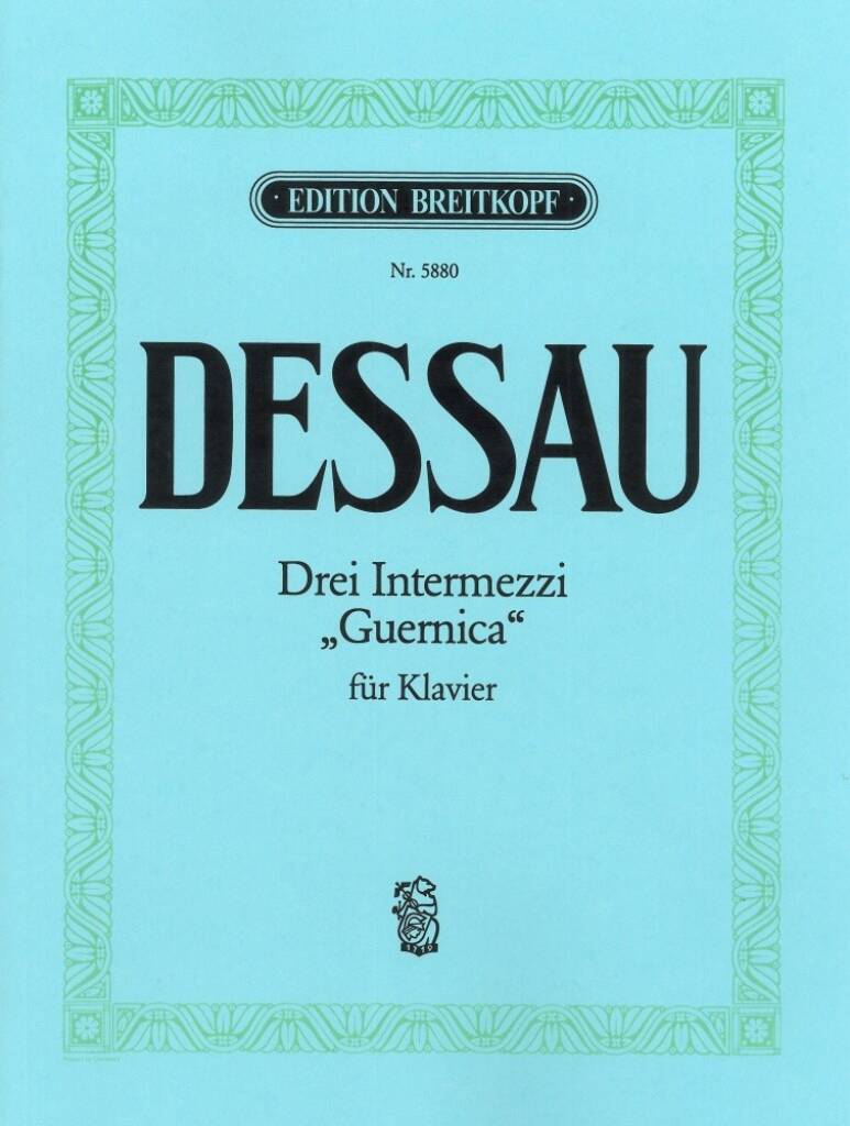 Kniha 3 INTERMEZZI UND GUERNICA KLAVIER PAUL DESSAU