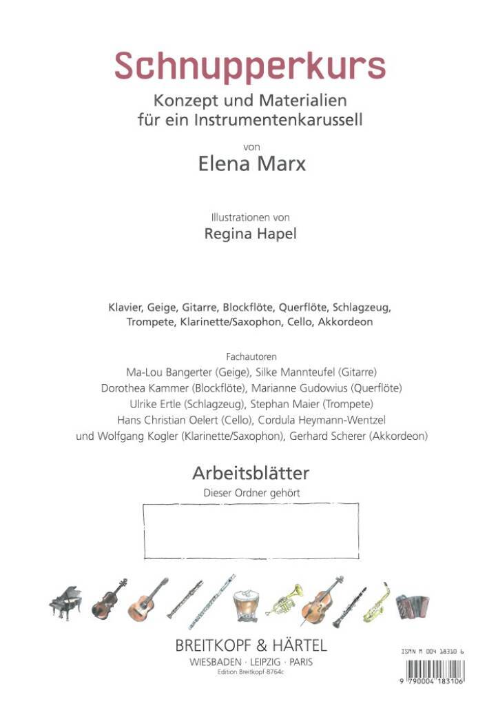 Buch SCHNUPPERKURS KLAVIER VIOLINE GITARRE BL ELENA MARX