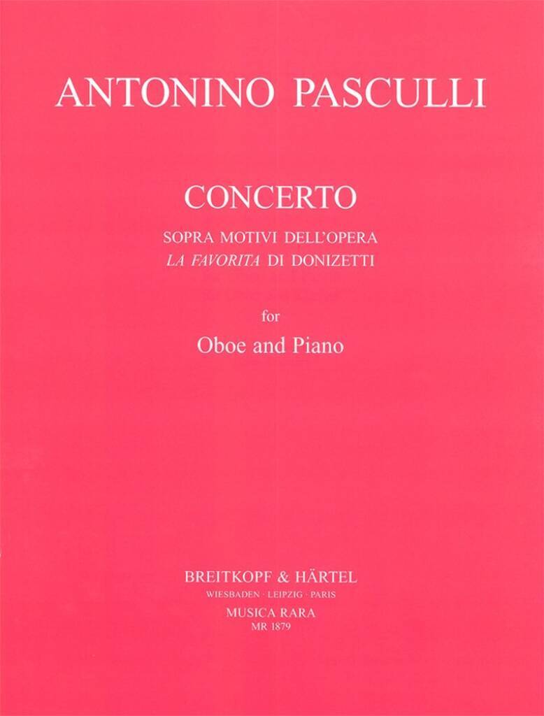 Kniha CONCERTO OBOE & BASSO CONTINUO ANTONIO PASCULLI