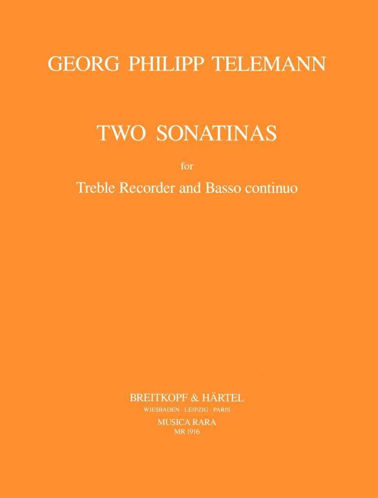 Knjiga 2 SONATINAS ALTBLOCKFLTE BASSO CONTINUO GEORG PHIL TELEMANN