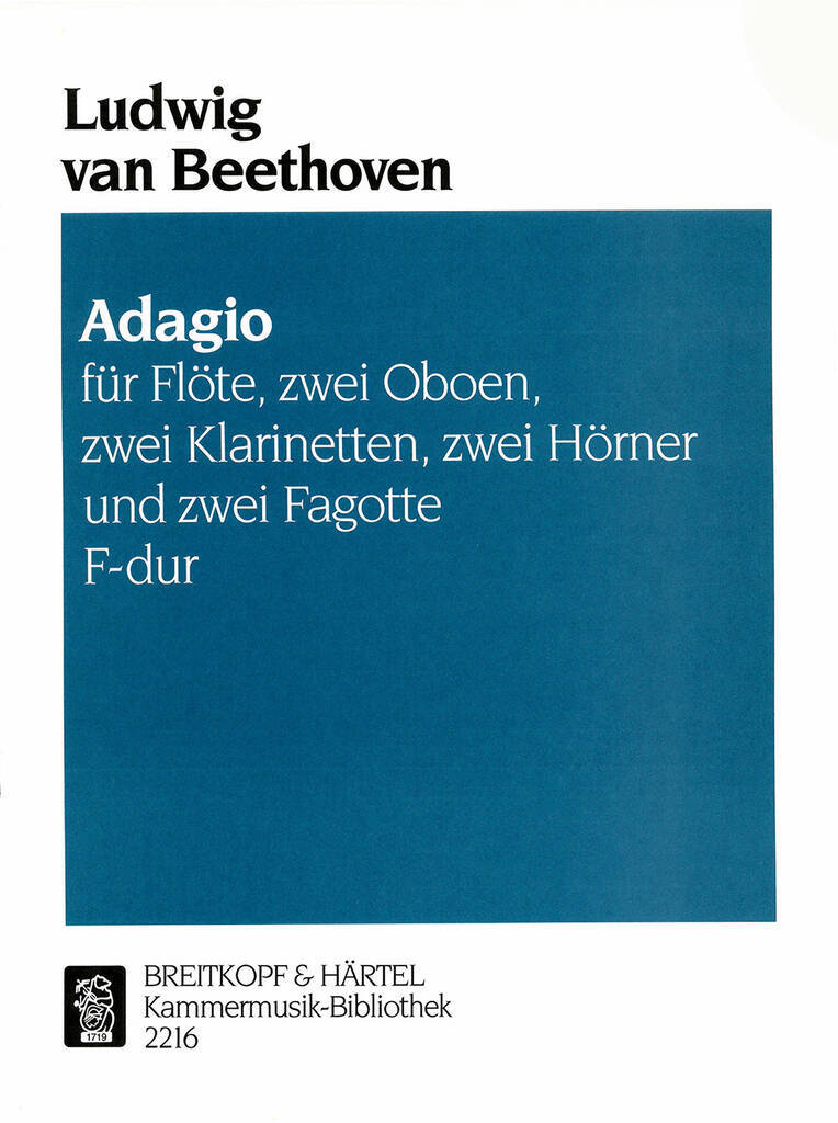 Knjiga ADAGIO FOR MUSICAL CLOCK IN F MAJOR WOO LUDWIG VA BEETHOVEN
