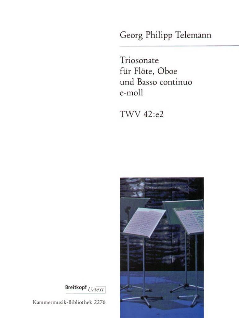 Książka TRIO IN E MINOR FLTE OBOE BASSO CONTINUO GEORG PHIL TELEMANN