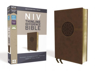 Carte NIV, Thinline Reference Bible, Imitation Leather, Brown, Red Letter Edition, Comfort Print Zondervan