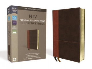 Kniha NIV, Personal Size Reference Bible, Large Print, Imitation Leather, Brown, Red Letter Edition, Comfort Print Zondervan