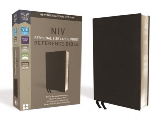 Könyv NIV, Personal Size Reference Bible, Large Print, Premium Leather, Black, Red Letter Edition, Comfort Print Zondervan