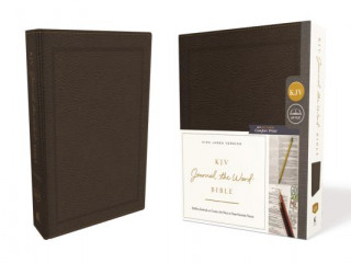 Book KJV, Journal the Word Bible, Bonded Leather, Brown, Red Letter Edition, Comfort Print: Reflect, Journal, or Create Art Next to Your Favorite Verses Thomas Nelson