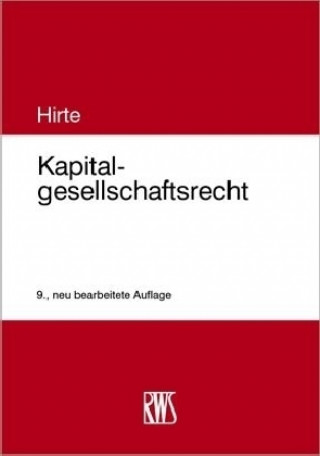 Book Kapitalgesellschaftsrecht Heribert Hirte