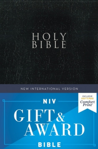Książka NIV, Gift and Award Bible, Leather-Look, Black, Red Letter, Comfort Print Zondervan