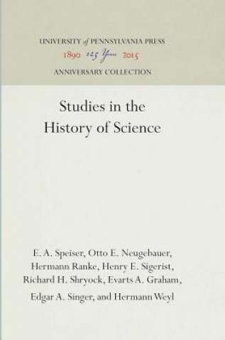 Kniha Studies in the History of Science RICHARD H. SHRYOCK