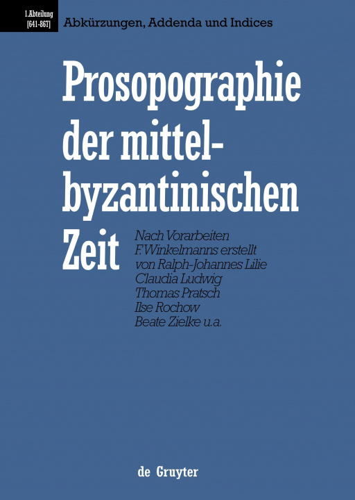 Carte Abkurzungen, Addenda und Indices Nach Vorarabeiten F Winkelmanns