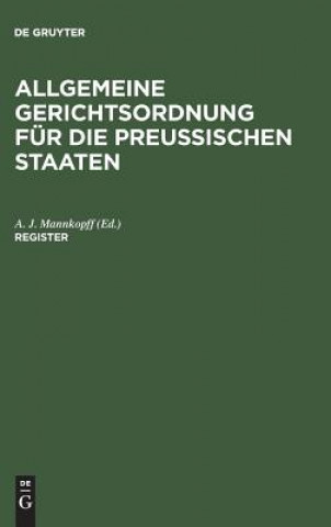 Knjiga Register A. J. MANNKOPFF