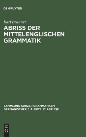 Buch Abriss der mittelenglischen Grammatik KARL BRUNNER