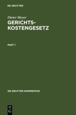 Knjiga Gerichtskostengesetz Dieter Meyer