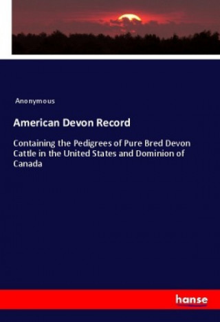 Knjiga American Devon Record Anonym