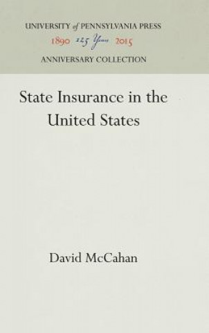Könyv State Insurance in the United States David McCahan