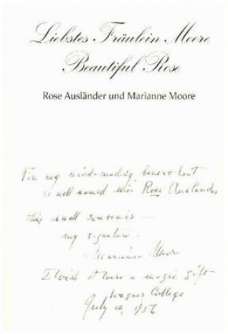 Kniha Liebstes Fräulein Moore - Beautiful Rose Marianne Moore
