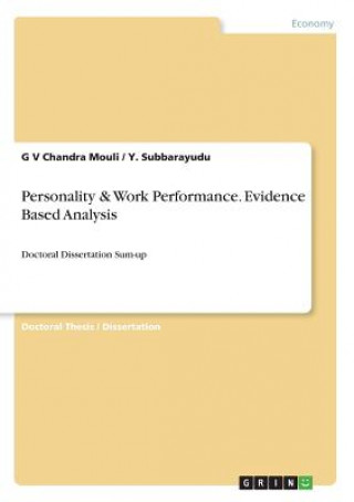 Livro Personality & Work Performance. Evidence Based Analysis G V Chandra Mouli