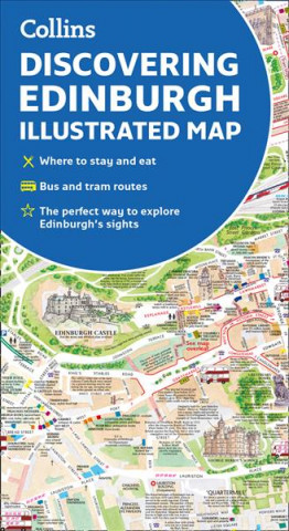 Tiskovina Discovering Edinburgh Illustrated Map Dominic Beddow