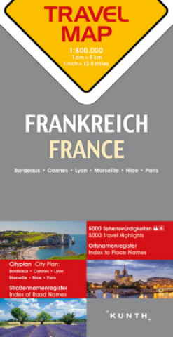 Tiskovina Reisekarte Frankreich 1:800.000 