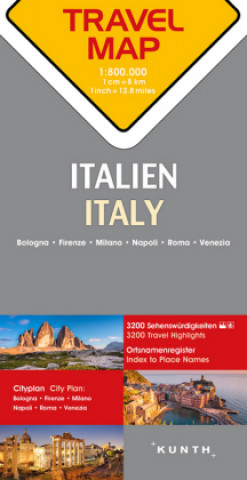 Tiskovina Reisekarte Italien 1:800.000 