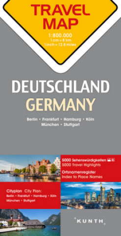 Tiskovina Reisekarte Deutschland 1:800.000 