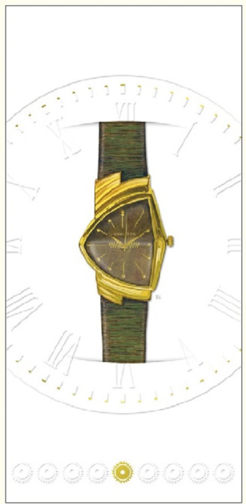 Papírenské zboží Karnet zegarek trójkąt 10x21 + koperta 