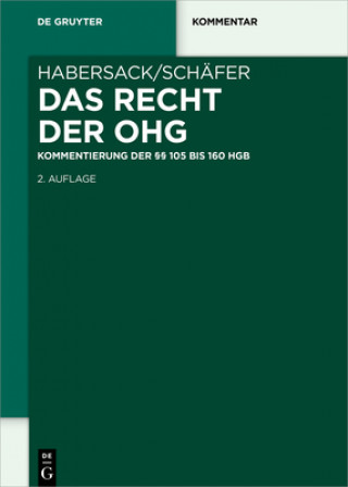 Kniha Das Recht der OHG Mathias Habersack