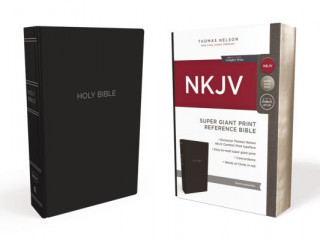 Carte NKJV, Reference Bible, Super Giant Print, Leather-Look, Black, Red Letter Edition, Comfort Print Thomas Nelson