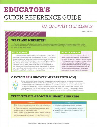 Kniha Educator's Quick Reference Guide to Growth Mindsets Mary Cay Ricci
