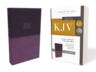 Kniha KJV, Value Thinline Bible, Compact, Leathersoft, Purple, Red Letter, Comfort Print Thomas Nelson