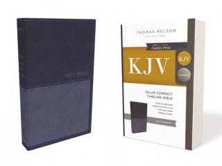 Carte KJV, Value Thinline Bible, Compact, Leathersoft, Blue, Red Letter, Comfort Print Thomas Nelson