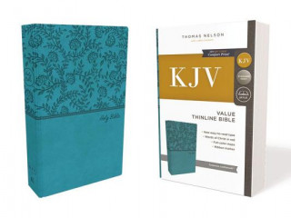 Книга KJV, Value Thinline Bible, Leathersoft, Green, Red Letter, Comfort Print Thomas Nelson