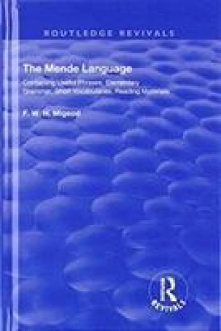 Kniha Mende Language F.W.H. Migeod