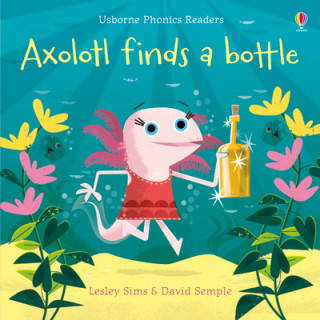 Book Axolotl finds a bottle Lesley Sims