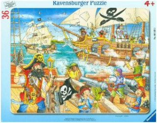 Joc / Jucărie Ravensburger Kinderpuzzle - 06165 Angriff der Piraten - Rahmenpuzzle für Kinder ab 4 Jahren, mit 36 Teilen 