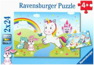 Hra/Hračka Ravensburger Kinderpuzzle - 07828 Märchenhaftes Einhorn - Puzzle für Kinder ab 4 Jahren, 2x24 Teilen 