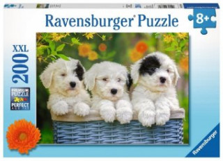 Gra/Zabawka Ravensburger Kinderpuzzle - 12765 Kuschelige Welpen - Hunde-Puzzle für Kinder ab 8 Jahren, mit 200 Teilen im XXL-Format 