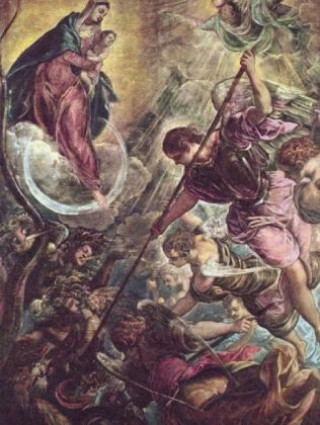 Hra/Hračka Jacopo Tintoretto - Kampf des Erzengels Michael mit dem Satan - 500 Teile (Puzzle) 