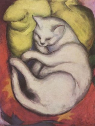 Joc / Jucărie Franz Marc - Kater auf gelbem Kissen - 500 Teile (Puzzle) 