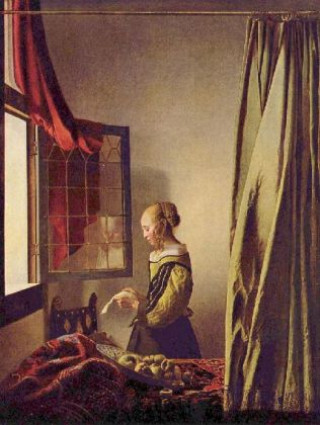 Spiel/Spielzeug Jan Vermeer van Delft - Brieflesendes Mädchen am offenen Fenster - 500 Teile (Puzzle) 