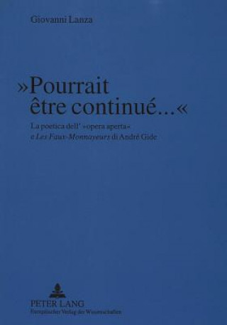 Könyv "Pourrait etre continue..." Giovanni Lanza