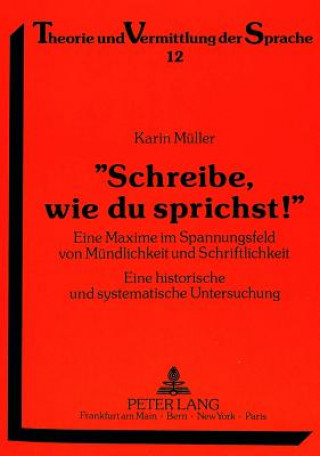 Book Â«Schreibe, wie du sprichst!Â» Karin Müller