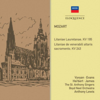Audio Mozart: Litanies KV 195 & 243 Vyvyan/Evans/Herbert/James/Lewis/Downes