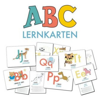 Joc / Jucărie ABC-Lernkarten der Tiere, Bildkarten, Wortkarten, Flash Cards mit Groß- und Kleinbuchstaben Lesen lernen mit Tieren für Kinder im Kindergarten und der Lisa Wirth