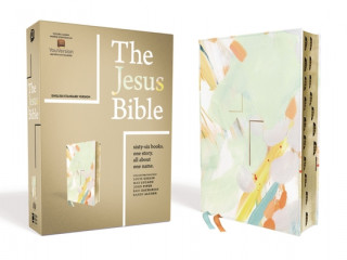 Книга Jesus Bible Artist Edition, ESV, Leathersoft, Multi-color/Teal, Thumb Indexed PASSION