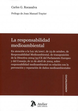 Kniha RESPONSABILIDAD MEDIOAMBIENTAL CARLES G. ROCASALVA