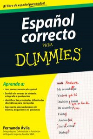 Книга Español correcto para dummies FERNANDO AVILA